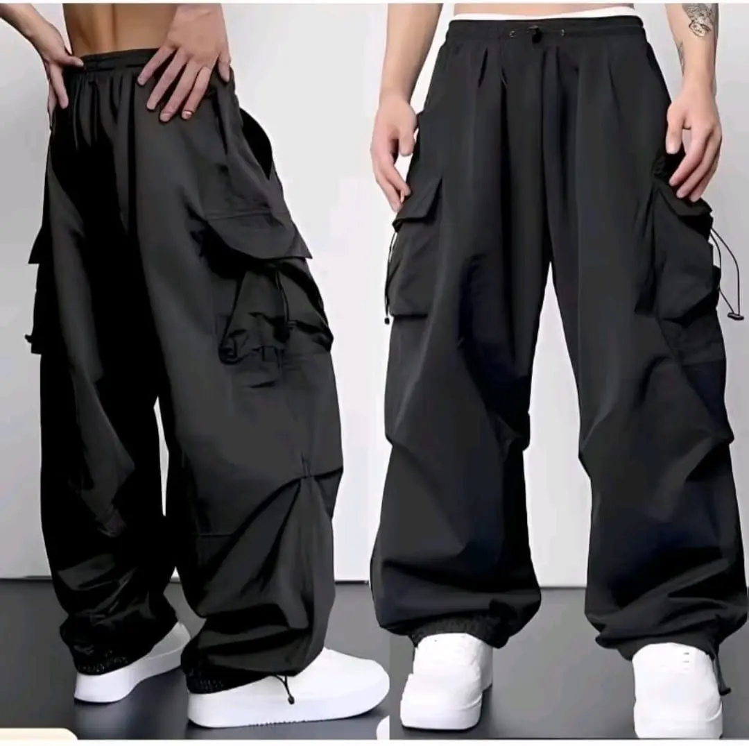 Celana Cargo Pria Model Terbaru Highwaist Korean Stail Casual Dengan Tali Serut Pinggang Karet Keren