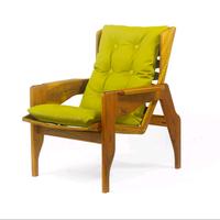 Gambar Lounge Chair / Kursi Malas - DJALOU - Candy Brown - Doff Finish - Hijau dari kaisugih Kab. Bandung 3 Tokopedia