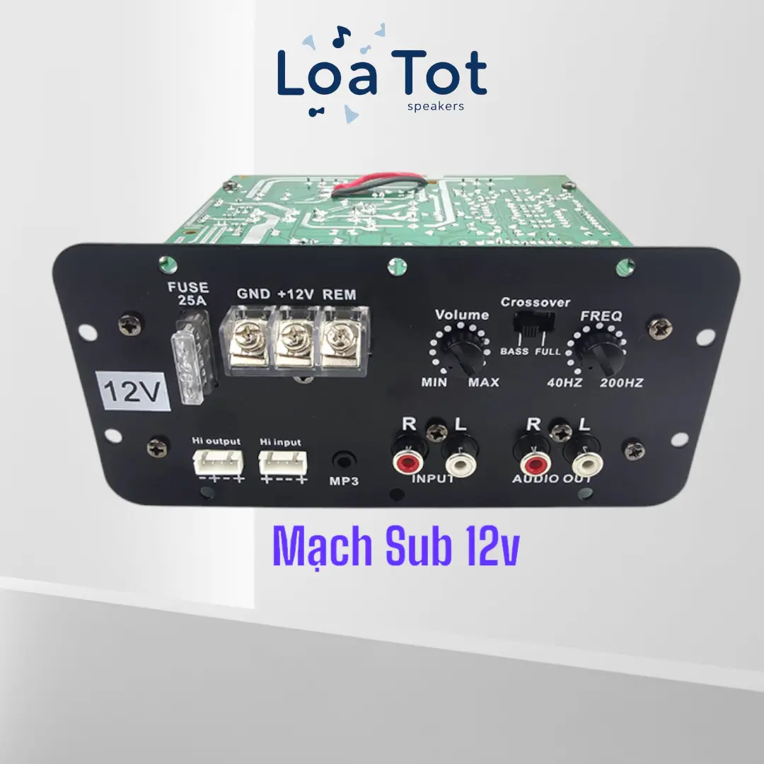 Mạch Sub Ô Tô 12V - Đánh 2 Chế Độ: Có Lời & Chuyên Sub, Công Suất 600W