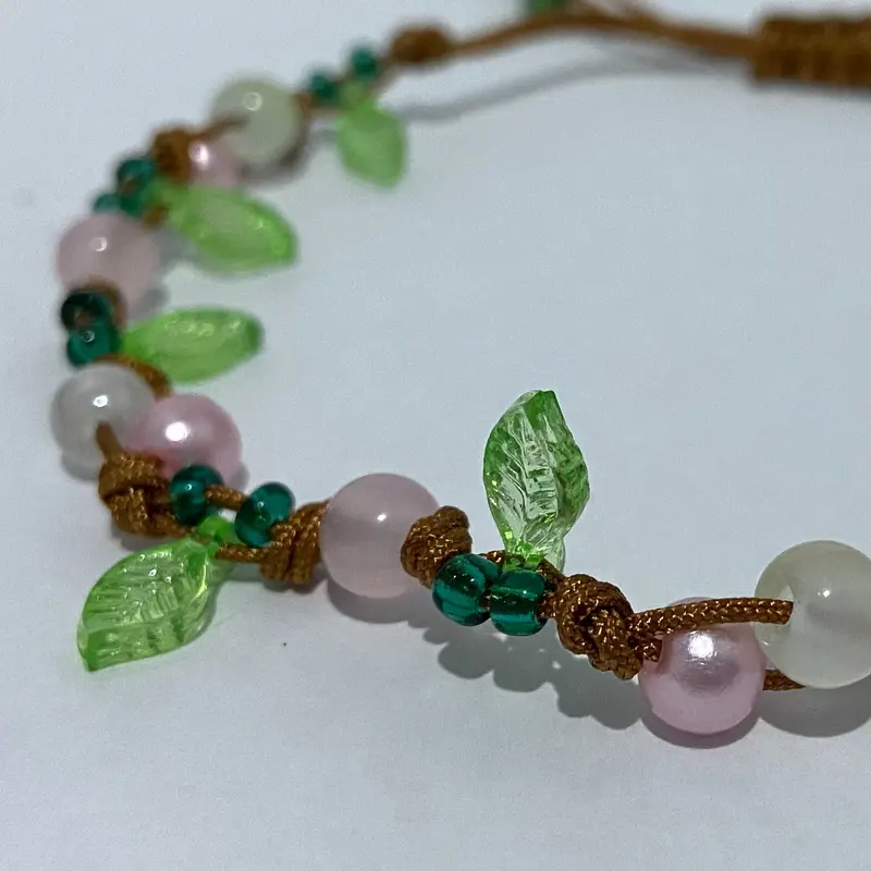 Gelang Manik-Manik Handmade Motif Daun dan Bunga untuk Gadis-Gadis - Model Bracelets 3