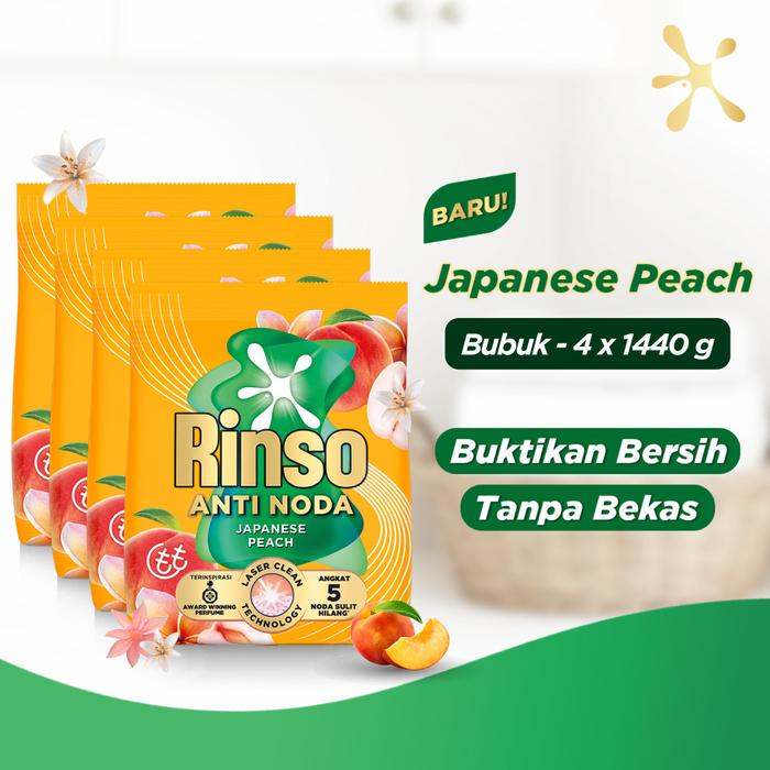 Promo [Lebih Hemat 25%] Rinso Baru Detergen Bubuk Varian Japanese Peach ...
