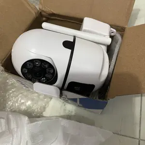 SSQ33 Cam720 Kamera Keamanan CCTV bisa ngomong dari hp PTZ Lensa Ganda Luar Ruangan HD 1080P, Nirkabel WiFi, Penglihatan Malam Ganda