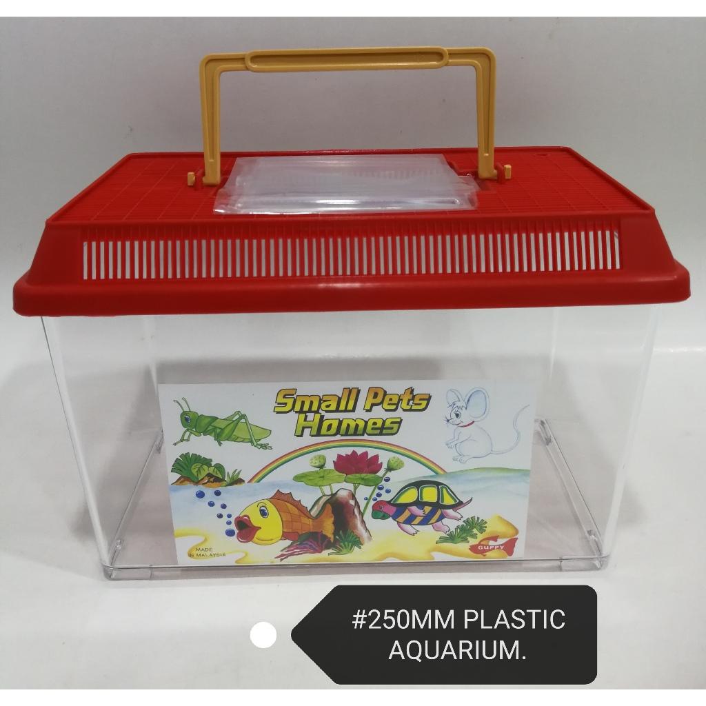 (10Units) Small Pets Home Plastic Aquarium 25cm Fish Tank [Random Color] Ikan Akuarium