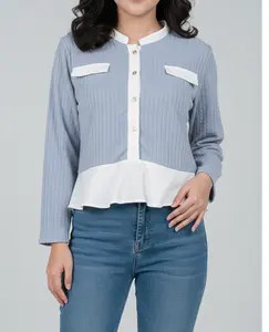 SEVARA Nissa Top 13804901 Atasan Knit Wanita Lengan Panjang Hijab Friendly Korean Look Rajut