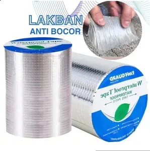 Lakban Anti Bocor 5M 10M 20M Lem Anti Air Alumunium Foil Butyl Super Waterproof Tape Tambal Silver Cocok Untuk Bak Air Talang Air Aquarium Ember Pipa PVC Besi Kaca Genteng Pasir Atap Semen Spandek Alderon Beton Karpet Terpal Plastik