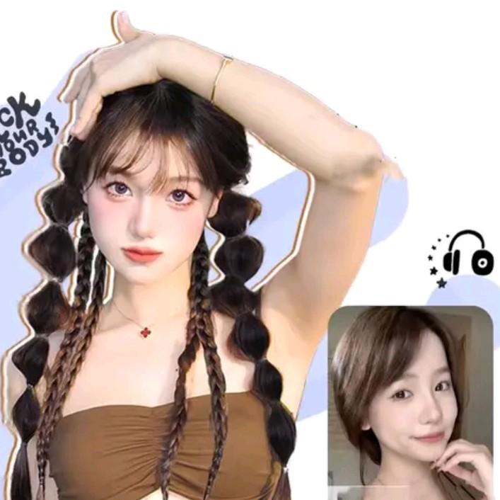 Griya Rema Rambut Kepang Rambut Sambung Hair Extension Rambut Kepang Balon Rambut Kepang Lucu Hair extension Kepang 5