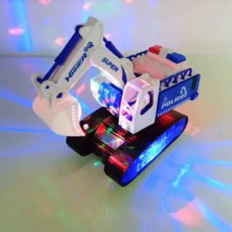 Mainan Excavator Beko Keruk - Excavator Backhoe Toys Anak Bergerak Baterai Lampu 2