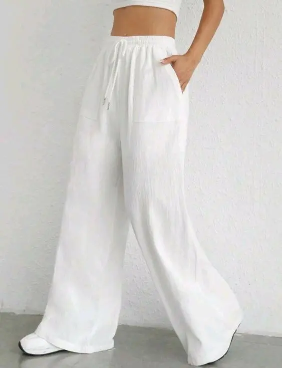 celana kulot wanita/kulot linen rami/bawahan Cewek Best Seller   Basic Harian Nyaman