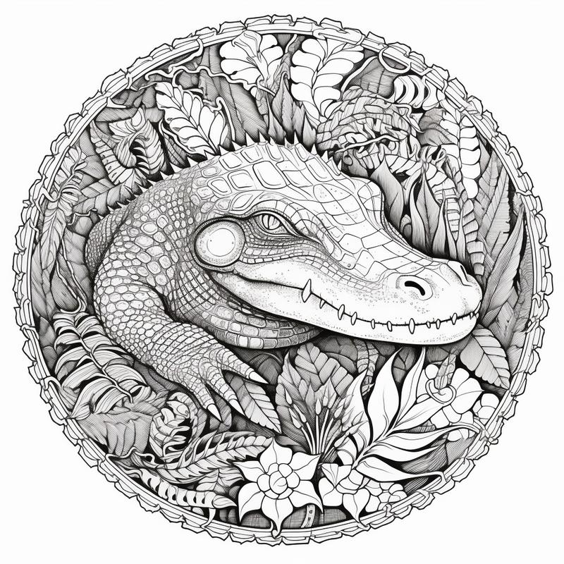 Animals Series in Mandala Style Coloring Book/ 25 Lembar Buku Mewarnai Bahagia Bookspace 8