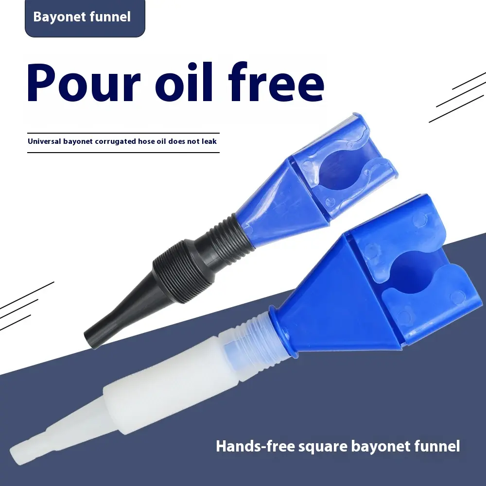 Plastic funnel, no need to hold, can be used for pouring water and oil, available in different sizes, suitable for both household and industrial.