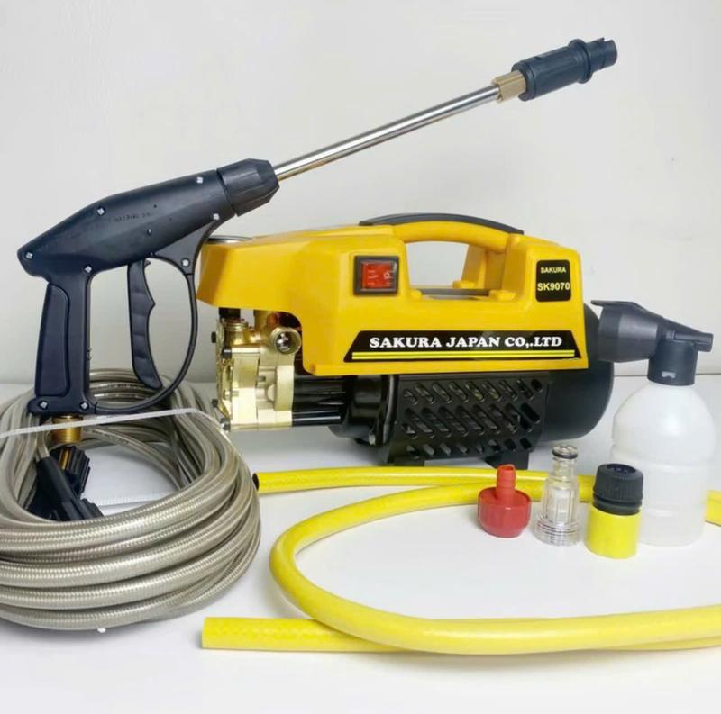 Máy rửa xe áp lực cao Sakura Japan, công xuất 3500w, điện áp 220v, bảo hành 24 tháng