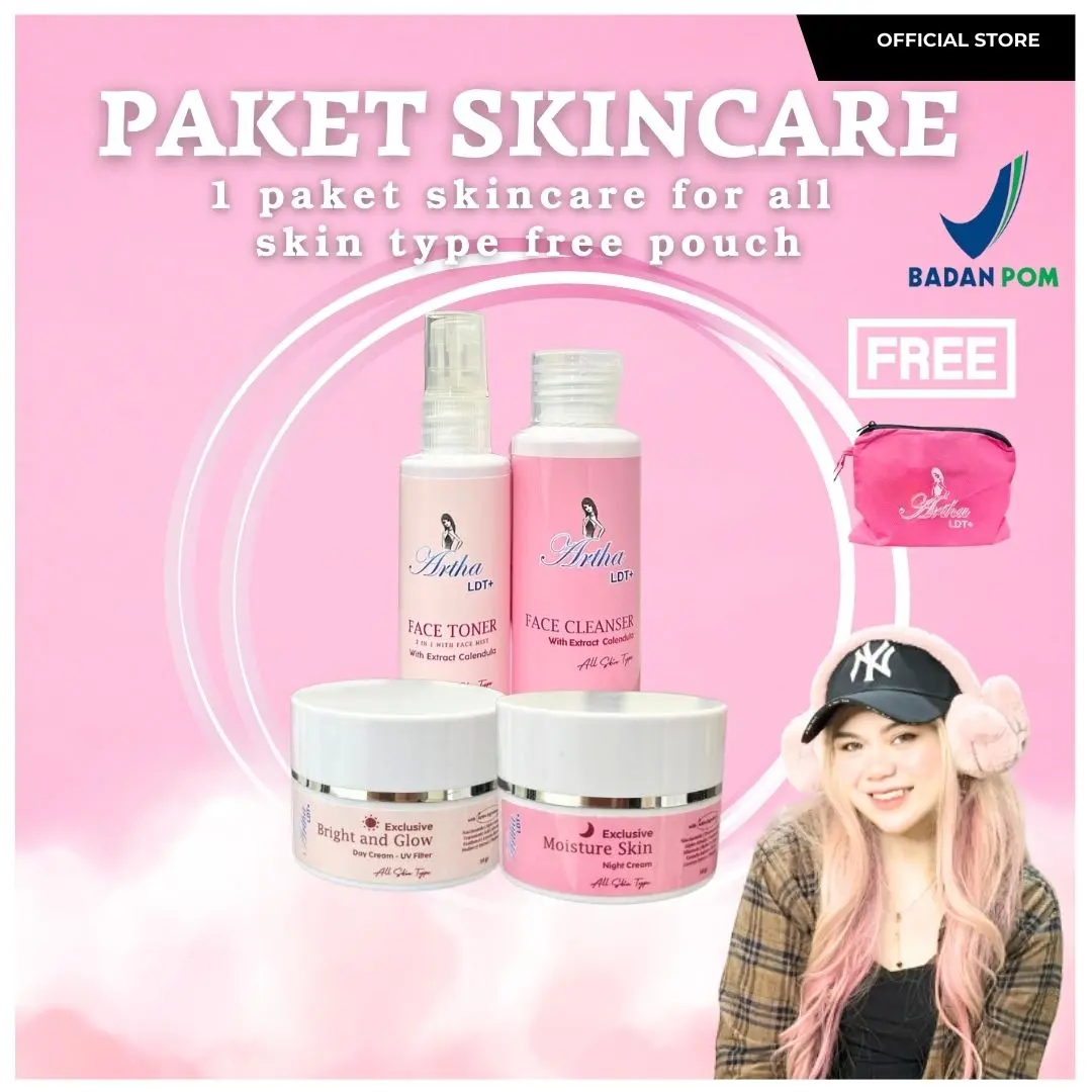 NEW PACKAGING SPECIAL PROMO - Paket Skincare Wajah For All SKIN ARTHA LDT FREE POUCH Pelembab Moisturizer