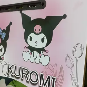 Meja Lipat Laptop Belajar Anak Serbaguna Folding Table Karakter kuromi pink