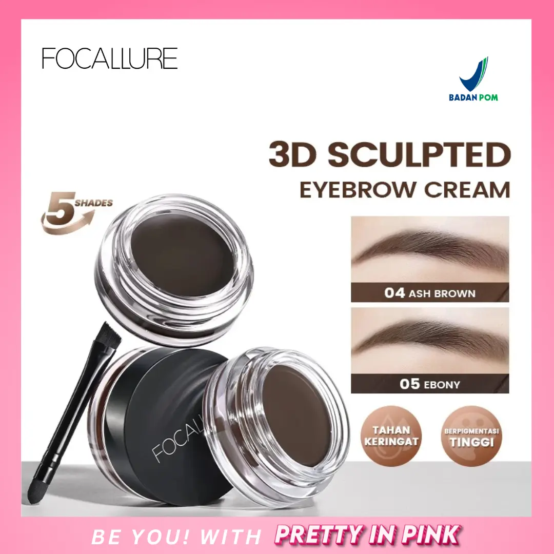 FOCALLURE Waterproof Eyebrow Cream Long Lasting Pomade Alis Tahan Lama Tahan Air Anti Luntur FA23