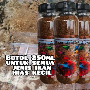 makanan ikan hias kecil botol 250ml
