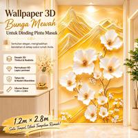 Gambar PAUS BIRU  |  Wallpaper Dinding Pintu Masuk 3D Timbul Motif Bunga Emas Mewah Ukuran 1.2×2.8m Perekat Sendiri Anti Air dari PAUS BIRU MEDAN Kab. Tangerang 1 Tokopedia