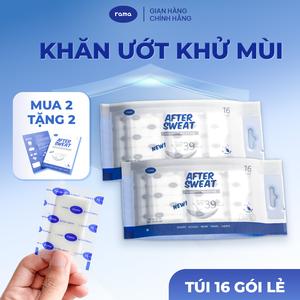 [ SALE NGÀY ĐÔI ] - [ MUA 2 TẶNG 2 ] - [ COMBO 2 TÚI 16 ] - Khăn Ướt Khử Mùi Rama Wipes After Sweat – Làm Mát Cơ Thể, Đi Ngoài Trời, Tiện Dụng.