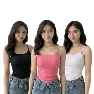 TankTop Wanita Tali Kecil / Singlet Wanita Bahan Adem Model terbaru / Dalaman Kaos Wanita/Singlet Wanita Premium