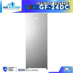 GEA UPRIGHT FREEZER GF-24DC / GF24DC / GF 24DC SNI COMPRESSOR WARRANTY 3 YEARS STATIC COOLING