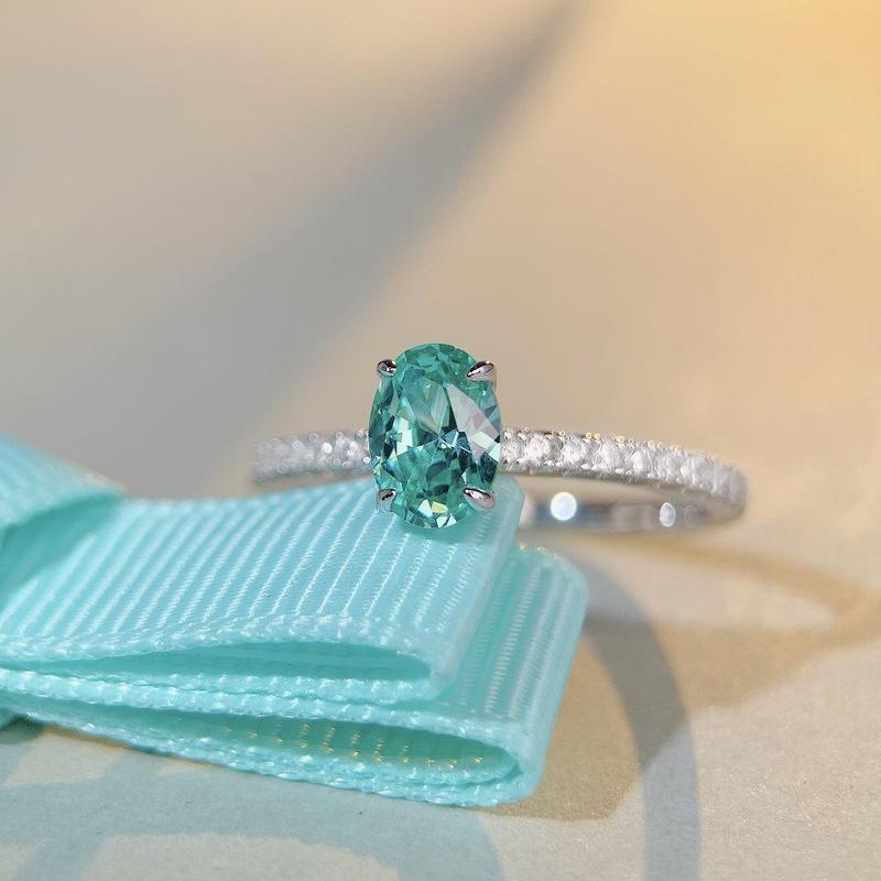 Product Introduction of 【T8】925 Sterling Silver Oval Shape CZ Ring 3