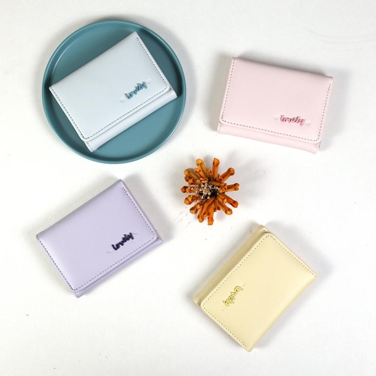  KAITIFEI Ví Nhỏ Ngắn Dành Cho Nữ Kích Thước Nhỏ Có Kẹp Tiền Xu Thiết Kế Tinh Tế Dễ Thương Thích Hợp Cho Học Sinh ví đựng tiền Xu Hình Chữ Nhật Wallet Nhung 