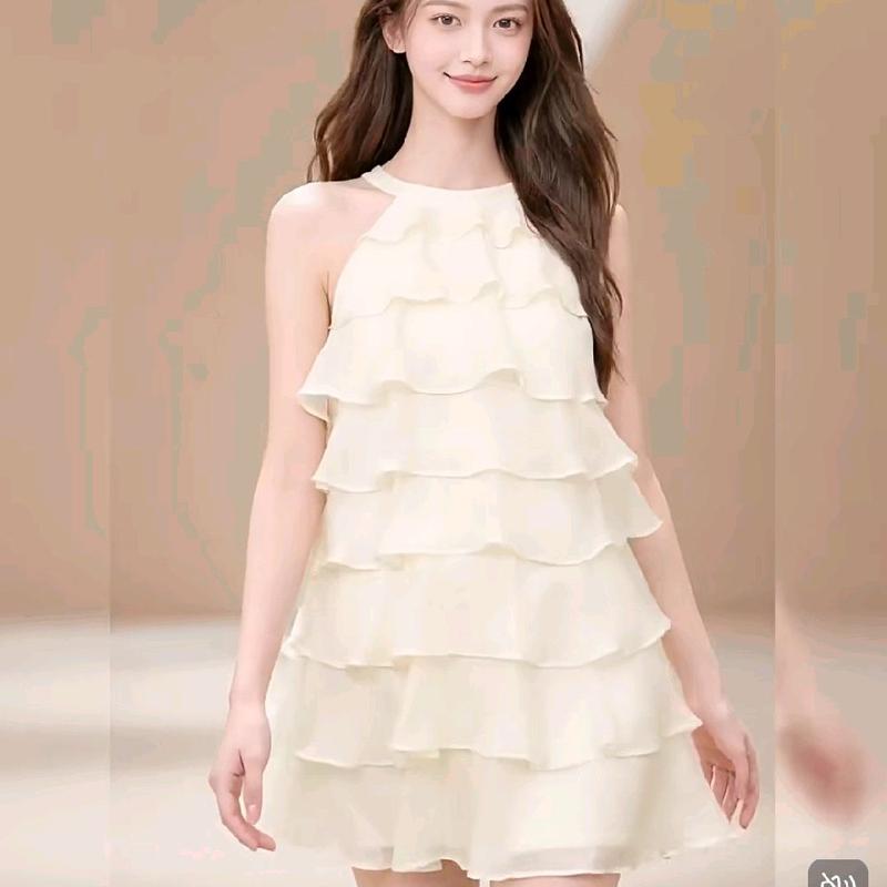 Đầm Ren Trắng Tay Không Thiết Kế Phong Cách Sang Trọng Cho Nữ - Áo Đầm Ren Trắng Tay Không Thiết Kế Phong Cách Sang Trọng Cho Nữ