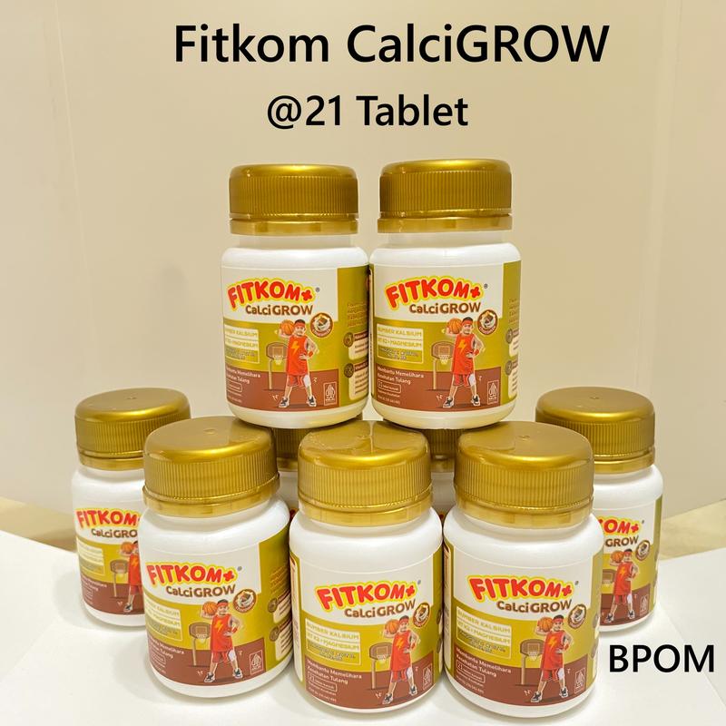 Fitkom CalciGROW Tablet Hisap Vitamin Tinggi Badan Rasa Cokelat - Shop ...