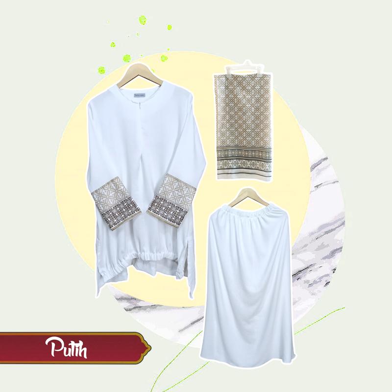 (CRS) Gamis Oneset Mecca (Tunik + Rok + Hijab Segi Empat ) 5