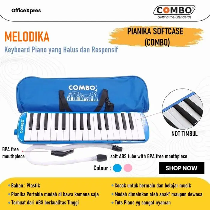Pianika Combo / Pianika Alat Musik Tiup / Pianica Melodika Softcase