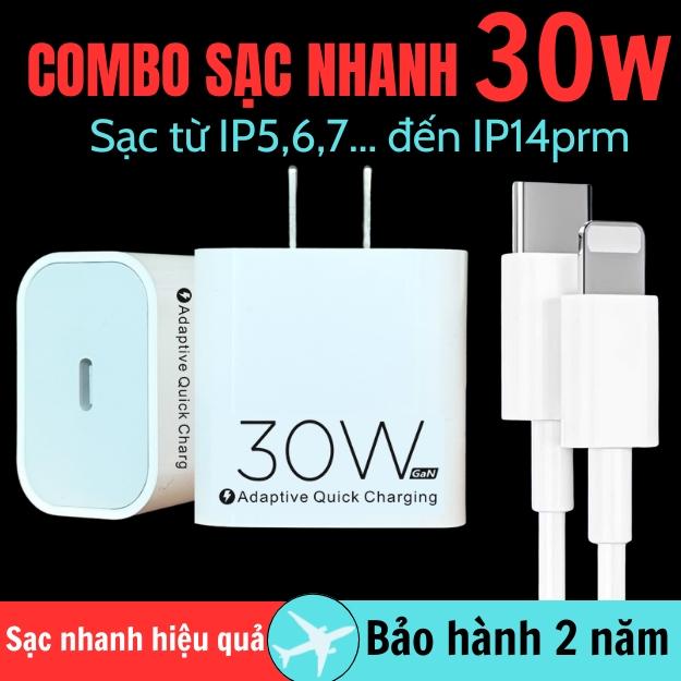 Bộ sạc nhanh 30w cho điện thoại iphone sạc 60p lên 80% pin tương thích với iphone Phụ kiện sạc điện thoại bộ sạc & bộ điều hợp sạc nhanh 20w usb