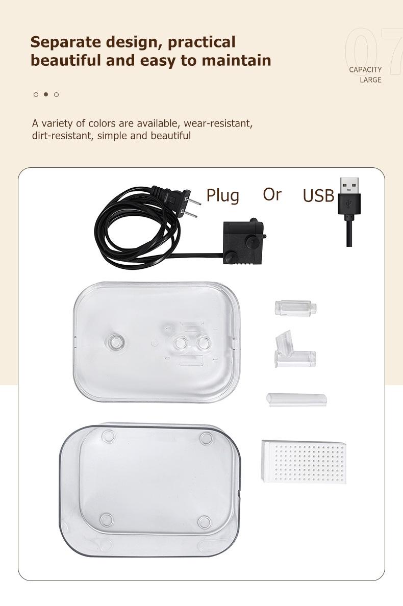 Product Introduction of Đài Phun Nước Cho Mèo, Cầm Tay Và Yên Tĩnh, Dung Tích Lớn, Nước Tuần Hoàn, Thích Hợp Cho Mèo Và Chó, Thiết Kế Cho Ăn 18