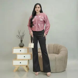 Atasan baju casual bahan knit