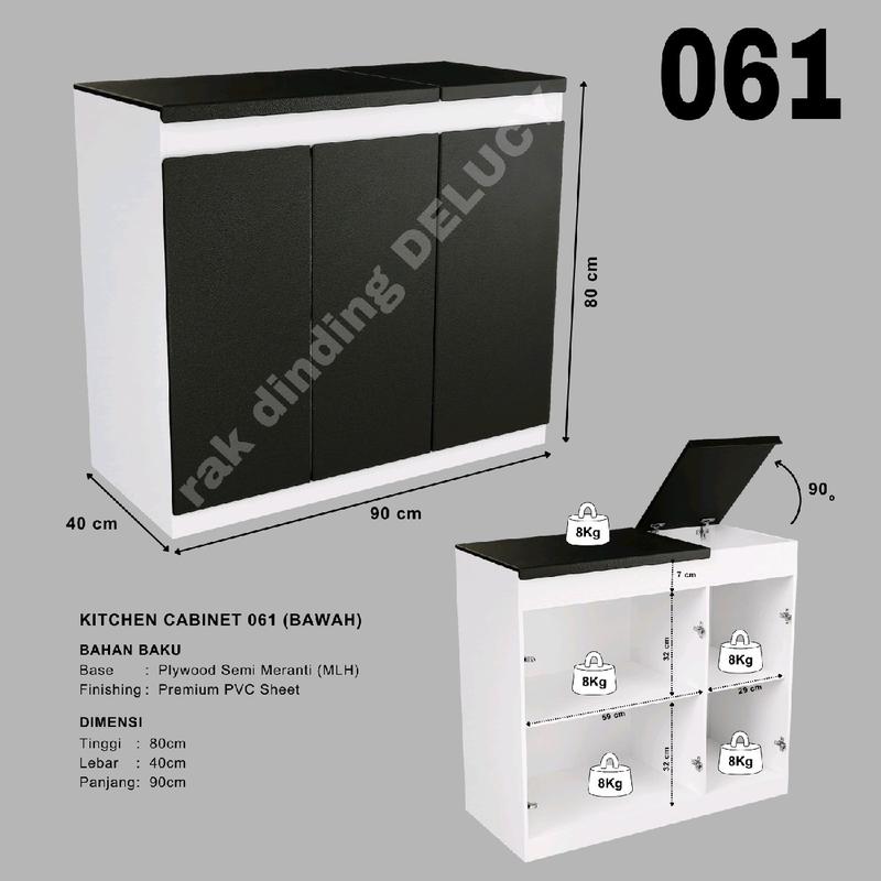 Kitchen Set Lemari Dapur Kabinet Dapur Atas Bawah Minimalis  Multifungsi Serbaguna 5