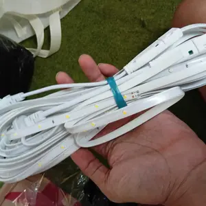 Paket Lampu Strip 5050 SMD 10meter /Lampu LED Strip Leadless SMD PVC IP65 Waterproof/ Lampu Hias Anti Air/Sudah Termasuk Soket