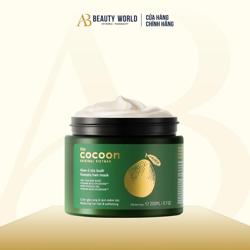 [DATE 03/2026] Kem Ủ Tóc Bưởi Pomelo Cocoon Hair Mask 200ml AB Beauty World