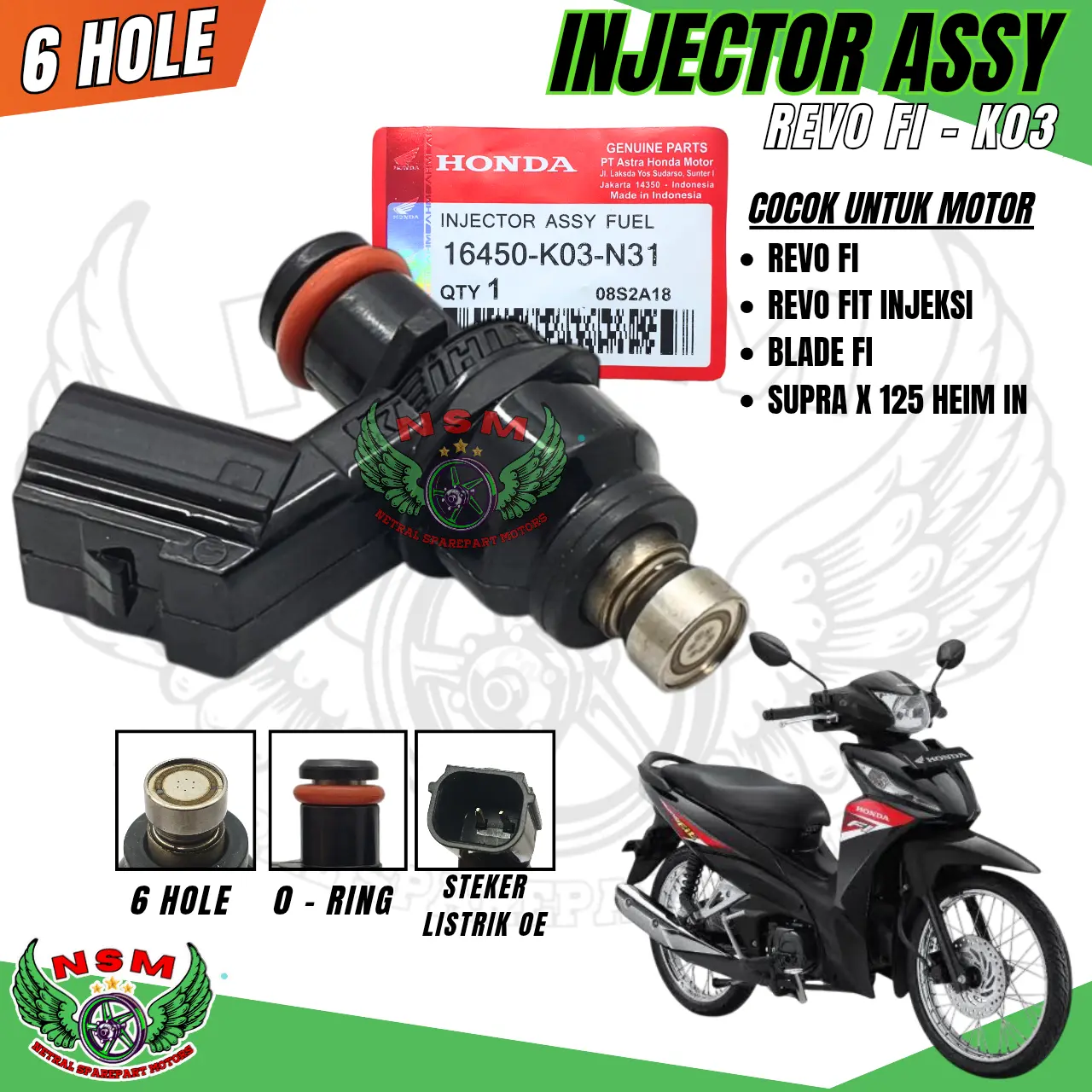 Injector Injektor Revo f1 blade new supra x 125 heim in KO3