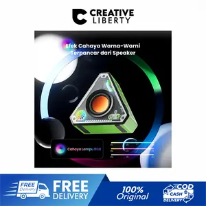 [CL] Speaker V2 LED RGB Light Bluetooth Speaker Wireless Traveling Speaker Mini Bluetooth Portable Audio Super Bass Speaker Segitiga Premium