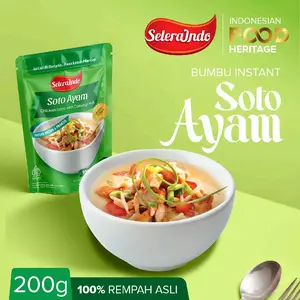 Seleraindo Bumbu Soto Ayam Instan 200gr – Bumbu Soto Kuning Kuah, Praktis Siap Masak, Tanpa Pengawet, Halal, Rasa Rumahan