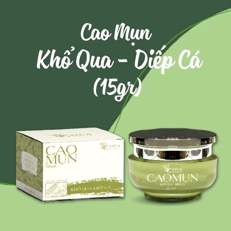 Cao Mụn Khổ Qua - Diếp Cá Sica white hủ 15gr hỗ trợ da mụn