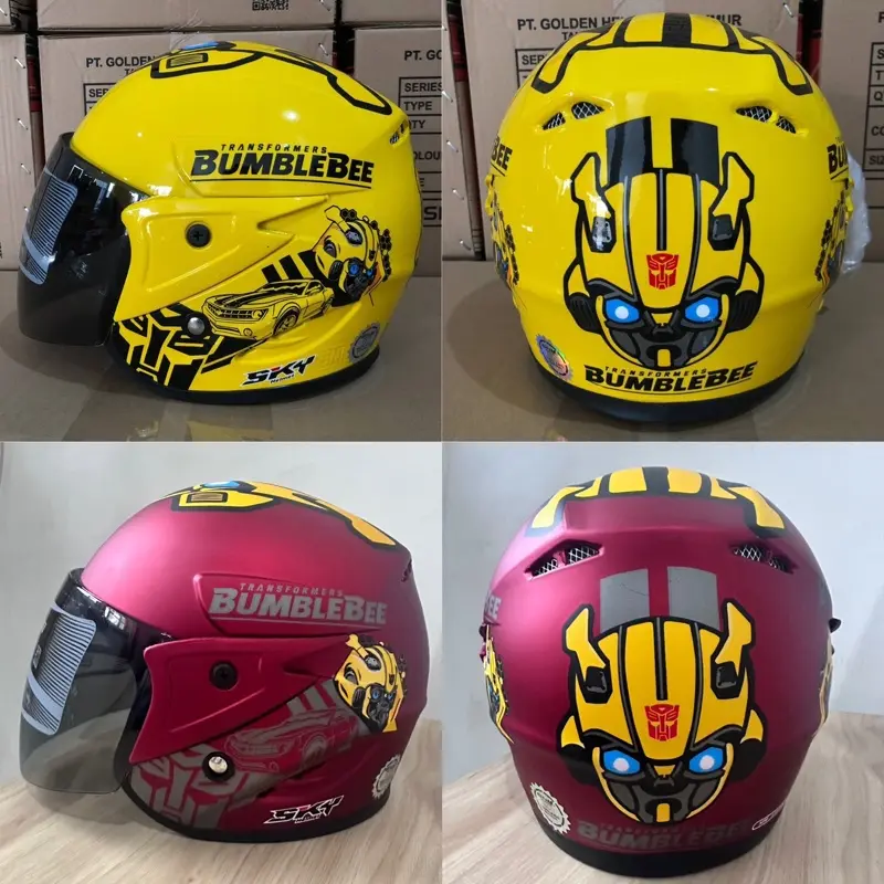 Helm Anak Transformer Bumblebee Usia 3-7 Thn SNI Terlaris Murah