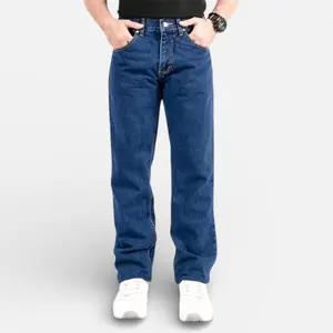 Celana Jeans Reguler Besic Standart Original Green Emerald Pria Basic Denim Nyaman Size 28-38 Bahan Original Denim Non-stretch Hitam Panjang Fit SNI