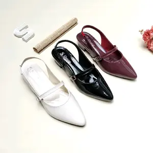 Sendal Wanita Korea Model Terbaru dengan Gesper Mules Heels B13 - Shoes