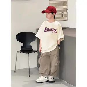 Kaos Anak Distro Laki Laki Usia 1-12 Tahun Motif Angka Baseball Lengan Pendek Bahan Cotton Combeb Combed Perempuan