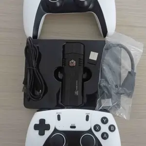 SMOON 120P Game Stick - 40.000 + Games - Kontroler Kabel & Nirkabel - Model Game 120P - Output HDMI 4K - Memori 64GB - Kontroler Double Stick - Cocok untuk TV, Komputer, Proyektor - Tanpa WiFi - 100% Original