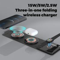 Gambar Wireless Charger 3 in 1 Foldable Fast Charge Airpods Apple Watch X800 dari Allforgadget Kota Administrasi Jakarta Utara 2 Tokopedia