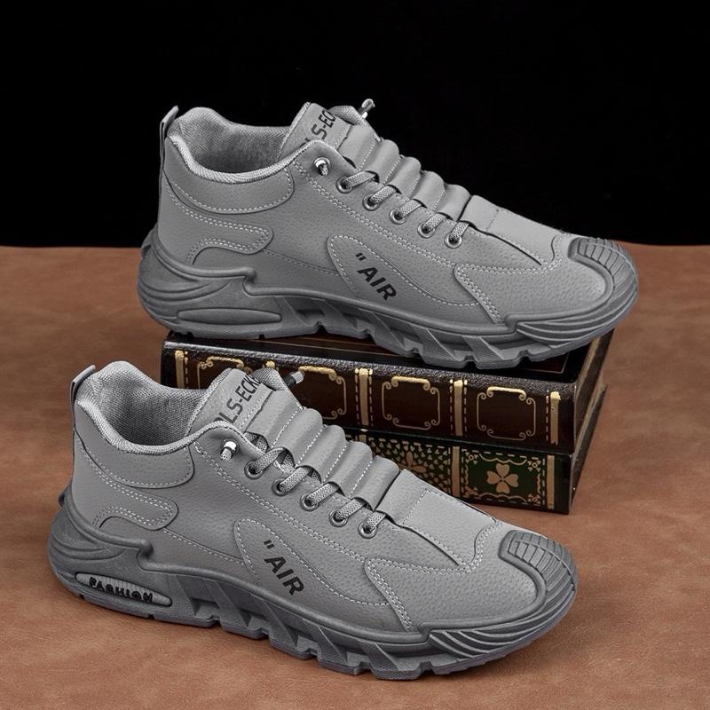  Giày Thể Thao Nam Giày Sneaker Nam Giày Nam Da PU cao cấp Giày có 3 màu Xám Nâu Đen 