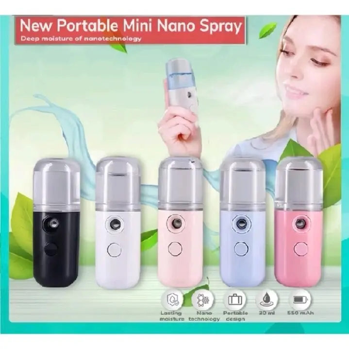 Nano Spray Portable Mini Mist Sprayer USB Rechargeable Pelembab Perawatan Wajah