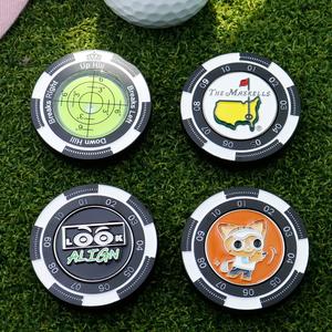 シルバーカラー Slope Master Pro ゴルフボールマーカー、高精度ライン読み補助ツール、USGA規格準拠、デュアルカラーデザイン、ゴルフ愛好者へのギフトに最適