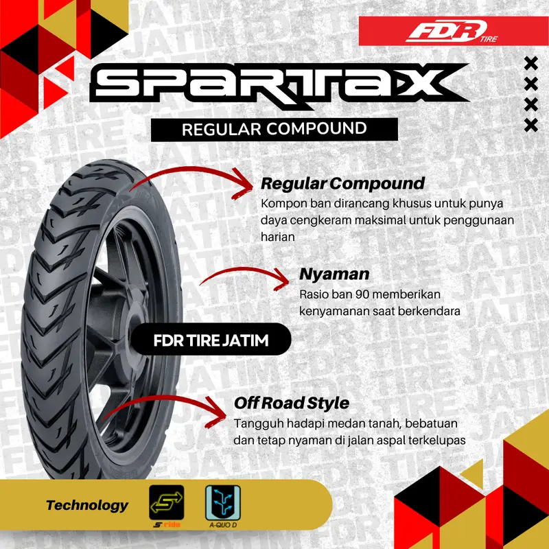 FDR TT 80/90-14 SPARTAX Ban Motor Ring 14 - Non Tubeless 1