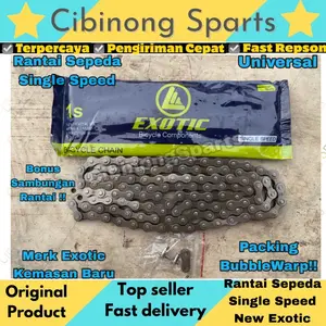 Rantai Sepeda Bicycle Chain 1 Single Speed 114L DTO / Atlantis / Exotic CTB Mini Fixie BMX Ontel Free Packing Bubblewarp